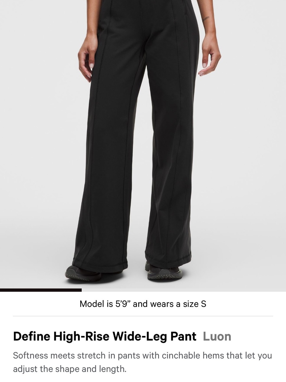 lululemon athletica High-Rise Wide-Leg Track Pants - Black